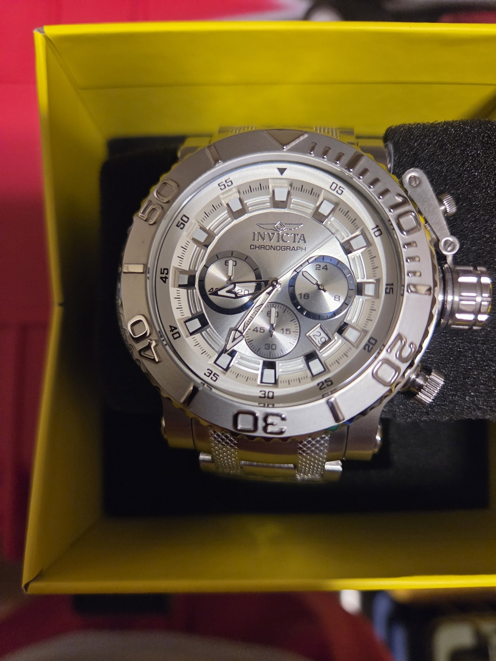 Invicta Coalition Forces Silver Tone Men's Chronograph Dive Watch